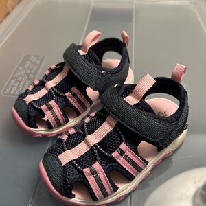 Jumping Bean Navy and Pink Closed-Toe Sandals